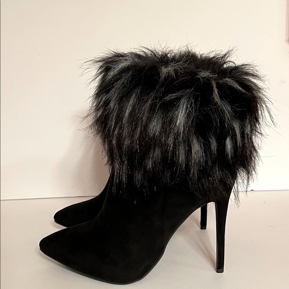 Faux Fur Suede Ankle Boots - Picture 5 of 14